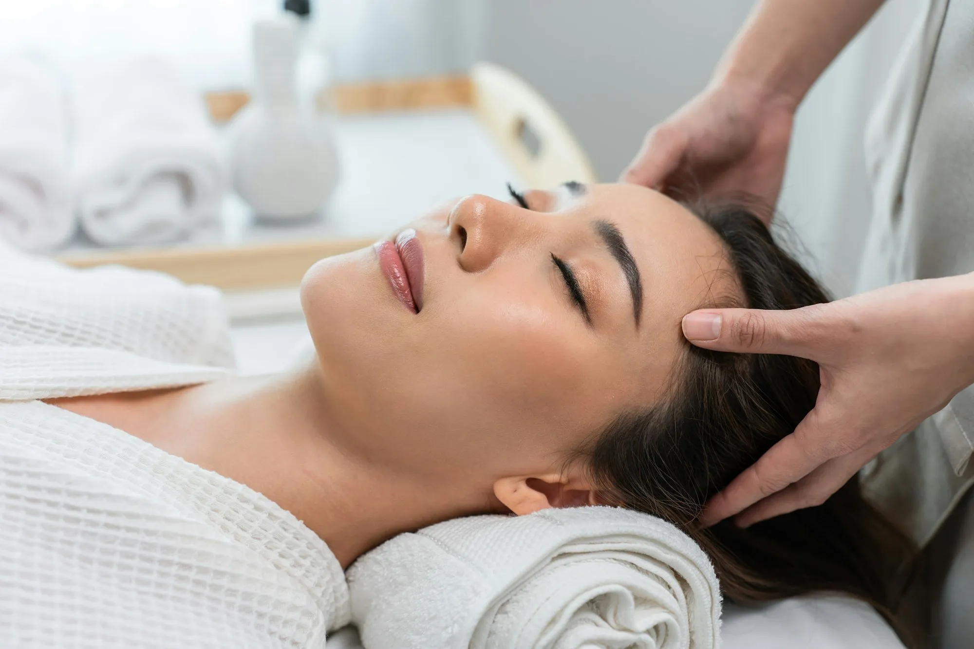 Relaxing head spa treatment at Halo Head Spa Frisco
