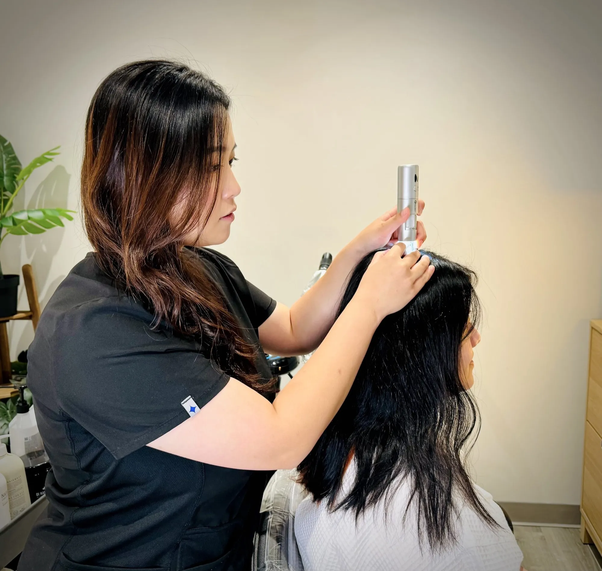 Halo Head Spa specialist at work